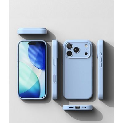 6. Etui Ringke Silicone MagSafe na iPhone 18 Pro / 17 Pro - jasnoniebieskie