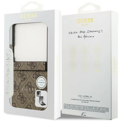 8. Etui Guess 4G Classic MagSafe na Samsung Galaxy Z Flip 7 - brązowe