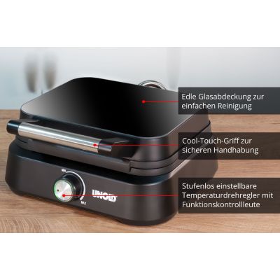 3. Gofrownica Unold 48275 2 gof. 1500W Czarna