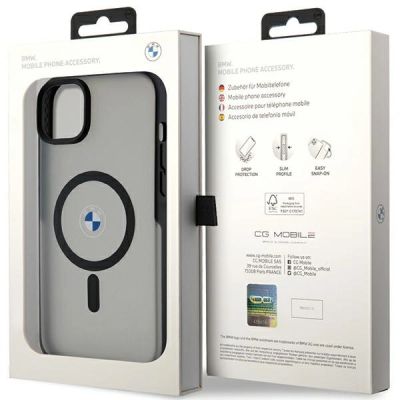 8. Etui BMW Signature MagSafe na iPhone 14 Plus/ 15 Plus - czarne