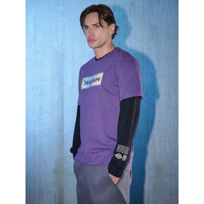 3. T-shirt regular z nadrukiem męski 4F 4FRSS26TTSHM3659-50S