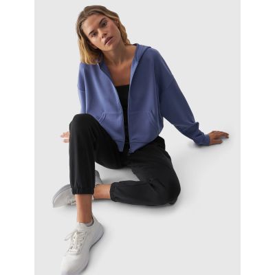 3. Bluza dresowa rozpinana z modalem damska 4F 4FWAW24TSWSF1341-32S