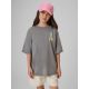 T-shirt loose z nadrukiem dziewczęcy 4F 4FJRSS26TTSHF3980-25S
