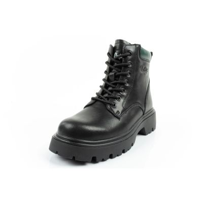 3. Lee Cooper buty botki trapery damskie sztyblety skórzane ocieplane sznurowane