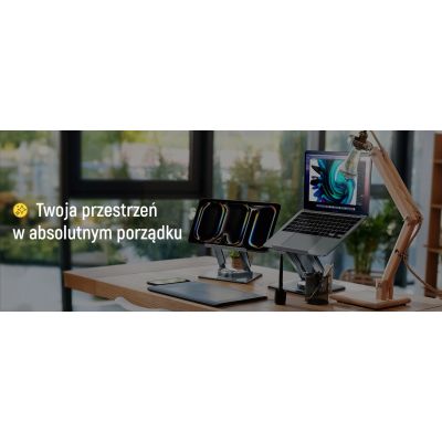 22. Podstawka pod laptopa, tablet Wozinsky WRS-CPY84SS aluminiowa + Gratis! podstawka do smartfona - srebrna