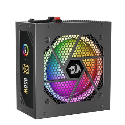 3. REDRAGON GC-PS007-1-V2 850W 80 Plus Gold LED moduł zasilaczy Czarny