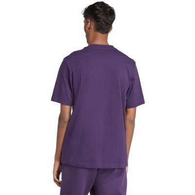 3. Koszulka męska adidas Essentials Small Logo Single Jersey fioletowa JW6232