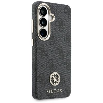 4. Etui Guess 4G Rhinestone Round Logo MagSafe na Samsung Galaxy S26+ - czarne
