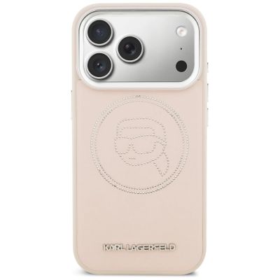 3. Etui Karl Lagerfeld K Head Point Logo MagSafe na iPhone 17 Pro - różowe