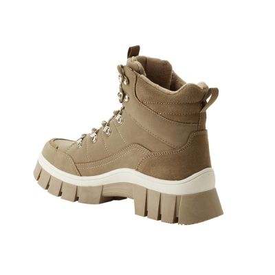 4. Lee Cooper buty zimowe damskie brązowe botki ocieplane trzewiki