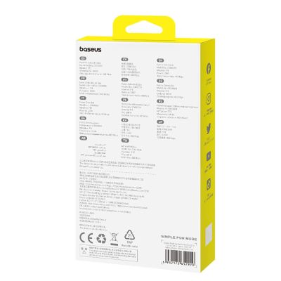 10. Kabel Baseus Pudding 100W USB-A - USB-C 2m - fioletowy
