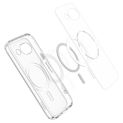 7. Etui Spigen Ultra Hybrid Mag MagSafe na Google Pixel 10A - przezroczysto-białe