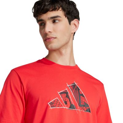 4. Koszulka męska adidas Logo Graphic czerwona JJ3934
