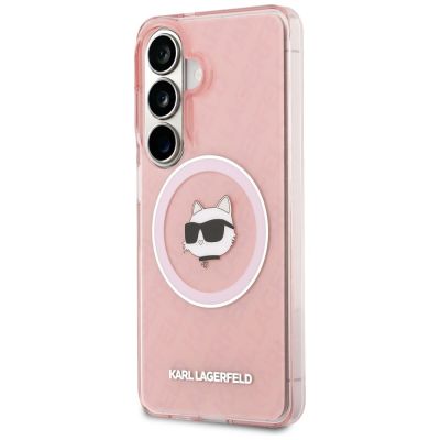 2. Etui Karl Lagerfeld IML Repeated Choupette MagSafe na Samsung Galaxy S26 Plus - różowe