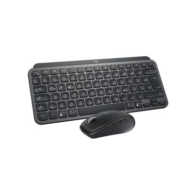 Logitech 920-011054 klawiatura Dołączona myszka Biuro RF Wireless + Bluetooth QWERTZ Niemiecki Grafitowy