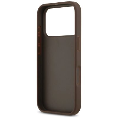7. Etui Guess 4G nauble Card Triange na iPhone 18 Pro / 17 Pro - brązowe