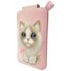 2. Portfel Magnetyczny Nimmy New Big-Eye Cute Pets 2.0 Cat ze stojakiem na telefon - różowe