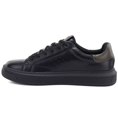 3. Skórzane  półbuty sportowe męskie sneakersy czarne Big Star UU174291