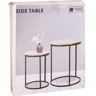 3. ZESTAW 2 STOLIKI KAWOWE BLAT DREWNIANY