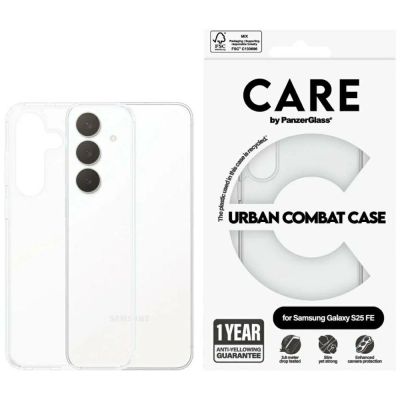 Etui CARE by PanzerGlass Flagship Urban Combat na Samsung Galaxy S25 FE - przezroczyste