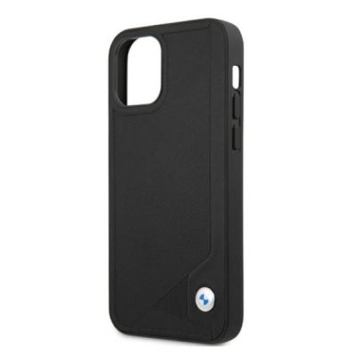 6. Etui BMW Leather Deboss na iPhone 12 Pro Max - czarne