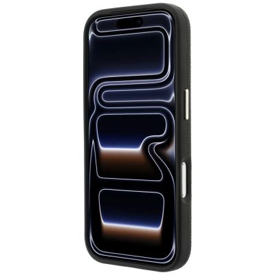 5. Etui Karl Lagerfeld Grained with Resin Signature Logo MagSafe na iPhone 18 Pro / 17 Pro - czarne