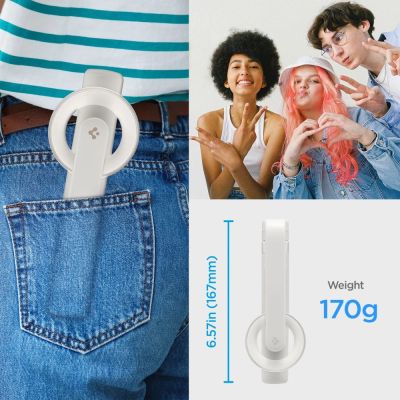 9. Selfie stick Spigen S571W MagSafe Bluetooth z tripodem - beżowy