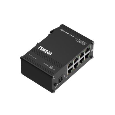 5. Teltonika NETWORKS TSW040 8-Port PoE+ Switch Nie zarządzany Fast Ethernet (10/100) Obsługa PoE Czarny