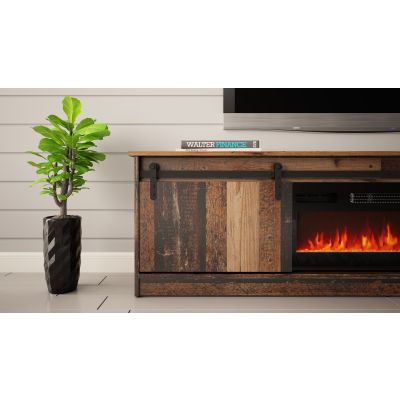 5. Szafka RTV GRANERO+kominek 200x56,7x35 old wood