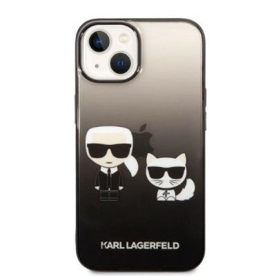 3. Etui Karl Lagerfeld Gradient Ikonik Karl&Choupette na iPhone 14 Plus - czarne