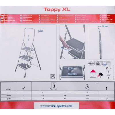 2. Drabina 2 stopniowa aluminiowa Krause 130860