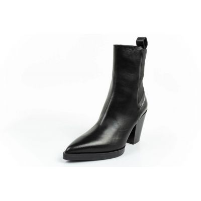3. Karl Lagerfeld Kowboy buty damskie botki kowbojki skórzane czarne