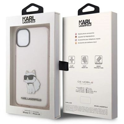 8. Etui Karl Lagerfeld Ikonik Choupette na iPhone 11 / Xr - różowe