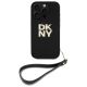 2. Etui DKNY Wrist Strap Stock Logo na iPhone 16 Pro - czarne