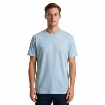 Paul&Shark T-shirt męski z bawełny i lyocellu jasnoniebieski 26411007-394 - elegancki komfort