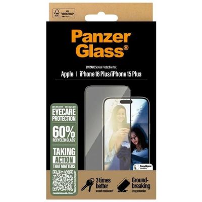 4. Szkło hartowane PanzerGlass EyeCare Screen Protector Ultra-Wide Fit na iPhone 16 Plus