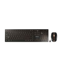 CHERRY DW9100 Wireless SLIM Maus&Tastatur EU schwarz/bronze