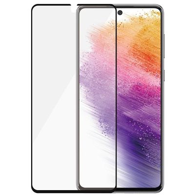 4. Szkło hartowane PanzerGlass E2E Regular na Samsung Galaxy A73 - z czarną ramką