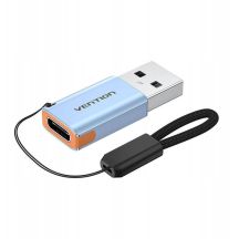Adapter USB 3.1 Vention USB-A do USB-C ze smyczą stop aluminium