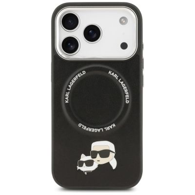 3. Etui Karl Lagerfeld Karl & Choupette Pins MagSafe do iPhone 17 Pro - czarne