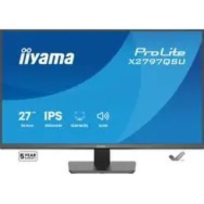 iiyama ProLite X2797QSU-B1 monitor komputerowy 68,6 cm (27") 2560 x 1440 px Quad HD LED Czarny