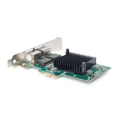 11. DIGITUS KARTA SIECIOWA PCIE PRZEWODOWA 2X RJ45 GIGABIT 10/100/1000MBPS LOW PROFILE DN-10132