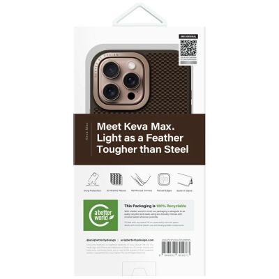 9. Etui UNIQ Keva Max Magclick Charging Camera Stand na iPhone 16 Pro Max - brązowe