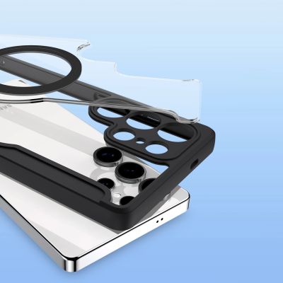 2. Etui Dux Ducis Skin X Pro na Samsung Galaxy S25 Ultra z MagSafe i portfelem - czarne