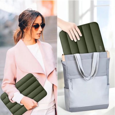 12. Torba Tech-Protett Fluffy na laptopa 15-16 - zielona