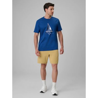 3. T-shirt relaxed z nadrukiem męski 4F 4FRSS26TTSHM3996-033S