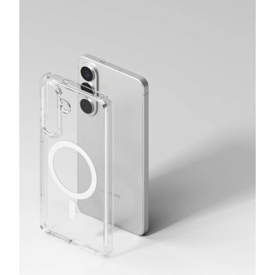 5. Etui Ringke Fusion Magnetic MagSafe na Samsung Galaxy S26+ - przezroczyste