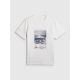 5. T-shirt regular z nadrukiem męski 4F 4FWSS26TTSHM2783-10S