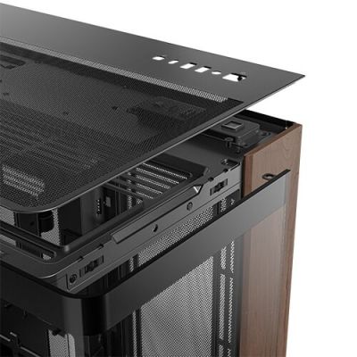 5. Antec C8 Curve Wood Full Tower Czarny, Przezroczysty, Drewno
