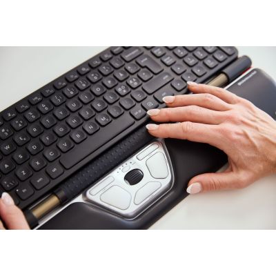 4. Contour Design RollerMouse Czerwony, przewodowy, USB Type-C, 2800 DPI, srebrny